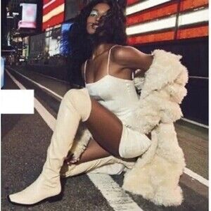 Schutz Eggshell Guily Up Over the Knee Boots 6.5